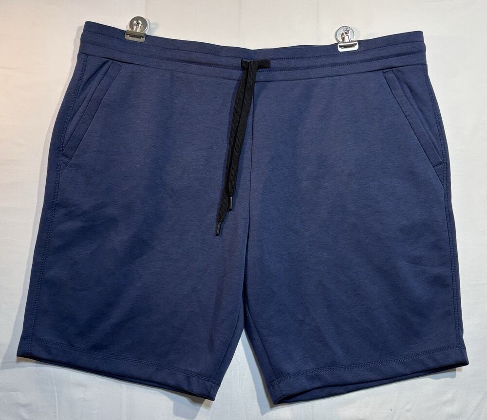 32 Degrees Cool Men’s XXL Blue Stretch Knit Lounge Athletic Shorts Drawstring